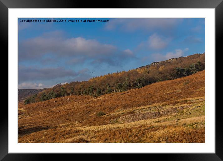 Vibrant Colour at Stanage Edge in Debyshire Framed Mounted Print by colin chalkley