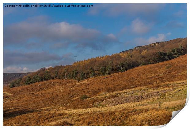 Vibrant Colour at Stanage Edge in Debyshire Print by colin chalkley