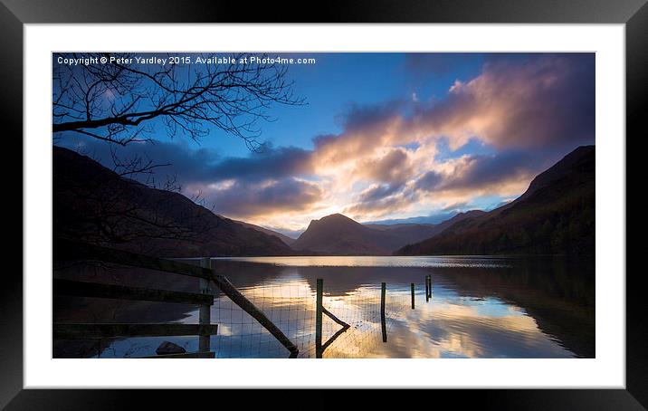 Sunrise Over Fleetwith Pike - Buttermere  Framed Mounted Print by Peter Yardley