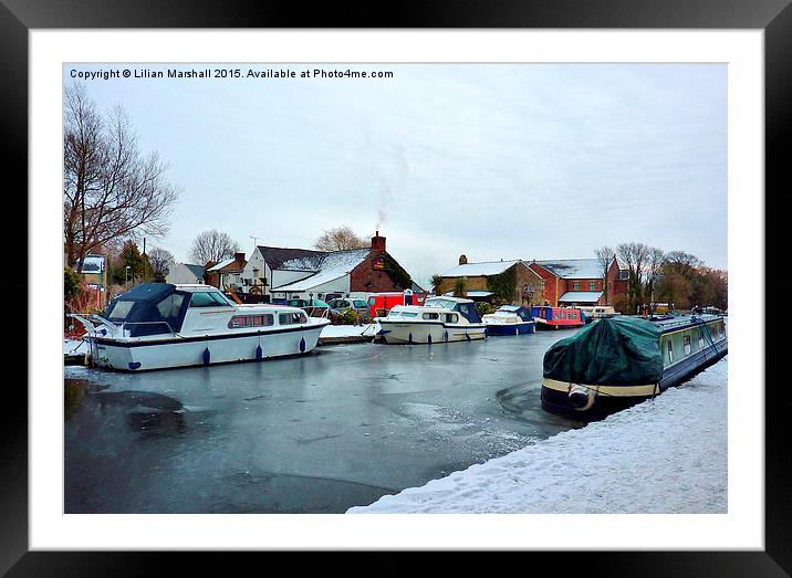  Frozen Garstang Canal. Framed Mounted Print by Lilian Marshall