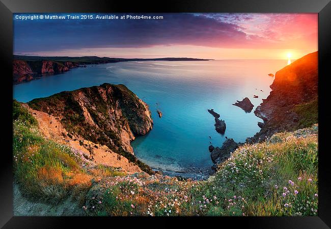  Pembrokeshire Coast Sunset Framed Print by Matthew Train