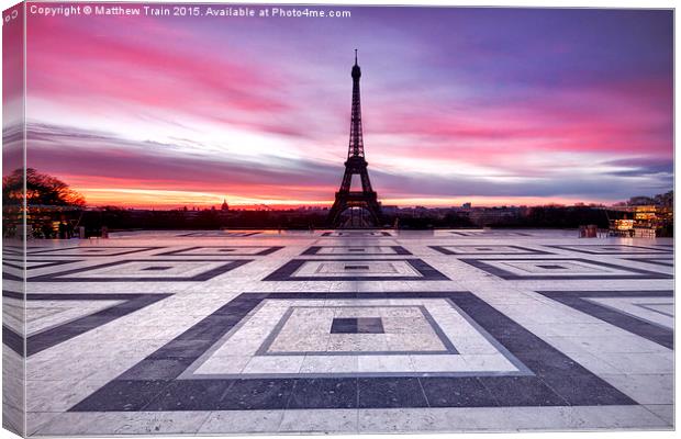  Paris Sky on Fire Canvas Print by Matthew Train