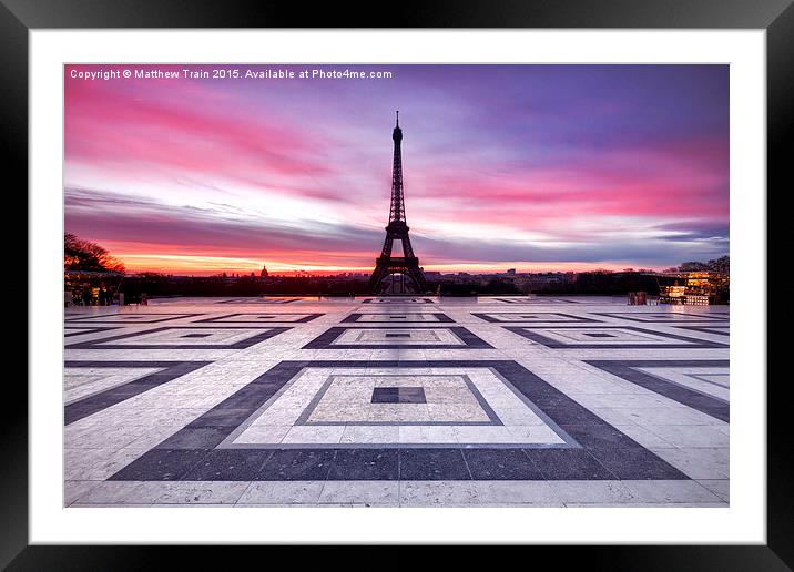  Paris Sky on Fire Framed Mounted Print by Matthew Train