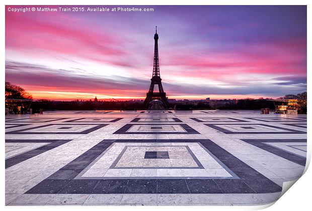  Paris Sky on Fire Print by Matthew Train