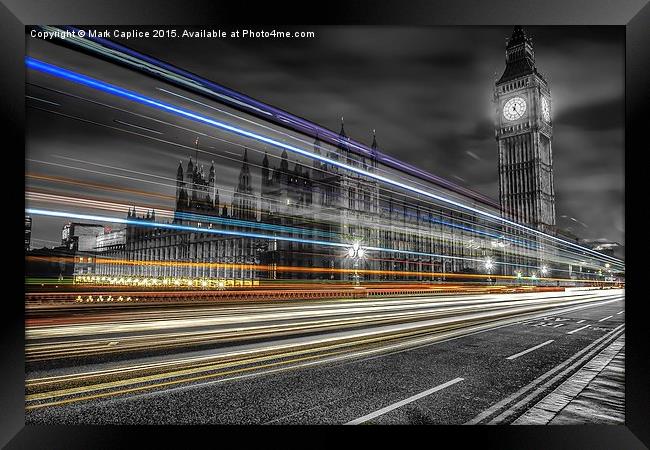  Parliament by Night Framed Print by Mark Caplice