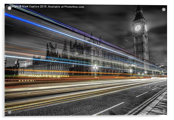  Parliament by Night Acrylic by Mark Caplice