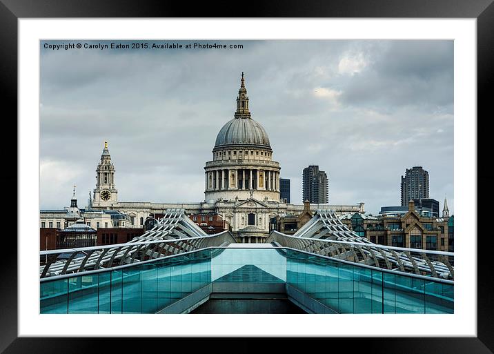  St Paul's Cathedral, London Framed Mounted Print by Carolyn Eaton