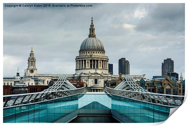  St Paul's Cathedral, London Print by Carolyn Eaton