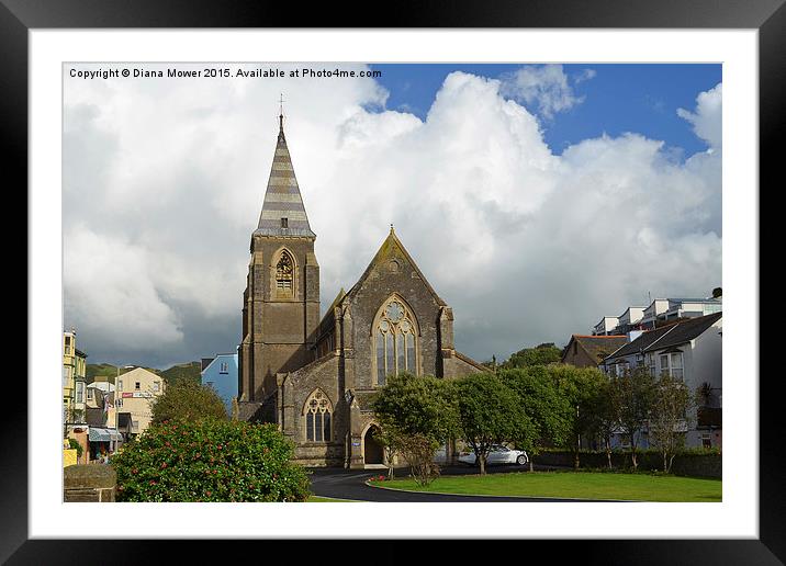  Ilfracombe Church  Framed Mounted Print by Diana Mower