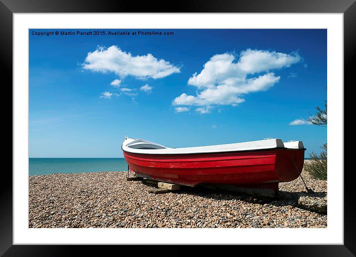 Boat on Beach Framed Mounted Print by Martin Parratt