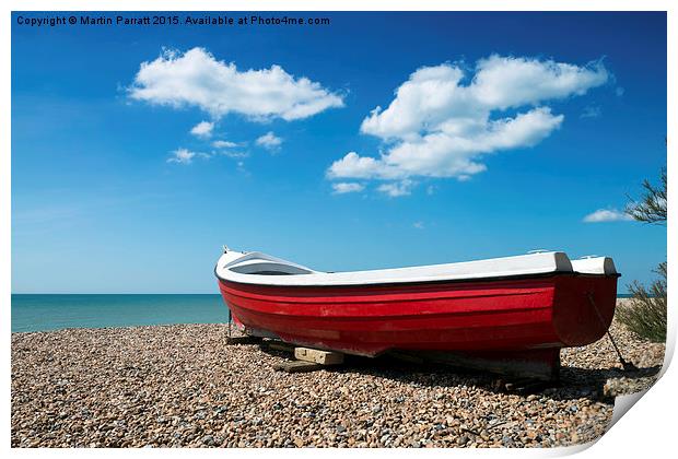 Boat on Beach Print by Martin Parratt