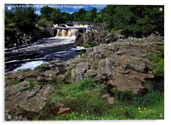  Low Force Waterfall in The Dales Acrylic by Martyn Arnold