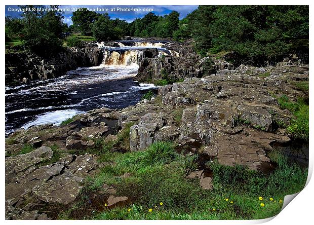  Low Force Waterfall in The Dales Print by Martyn Arnold