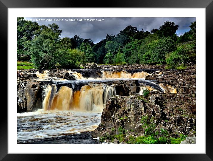Low Force Waterfall Framed Mounted Print by Martyn Arnold