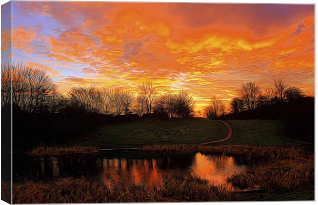  Red sky in the morning shepherds warning  Canvas Print by Catherine Cross