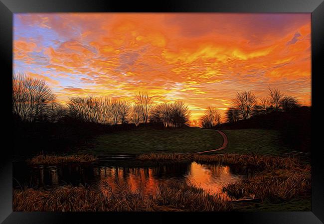  Red sky in the morning shepherds warning  Framed Print by Catherine Cross