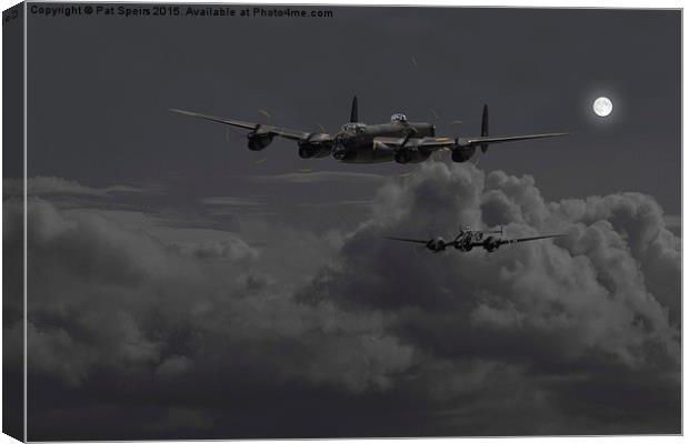 Lancaster - Night Hunter  Canvas Print by Pat Speirs