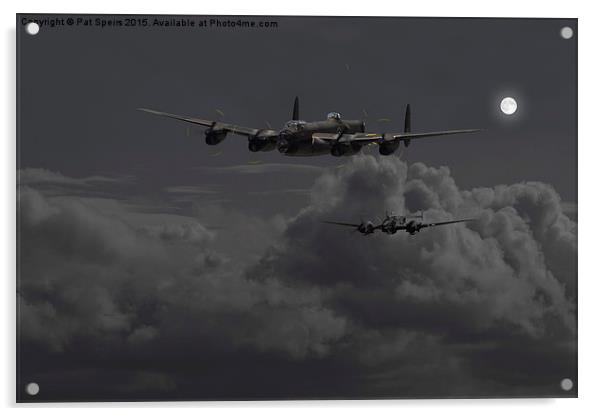 Lancaster - Night Hunter  Acrylic by Pat Speirs
