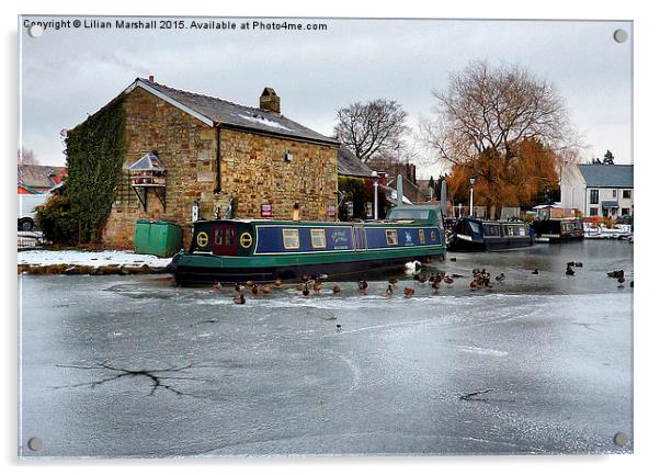  The Frozen Garstang Canal. Acrylic by Lilian Marshall