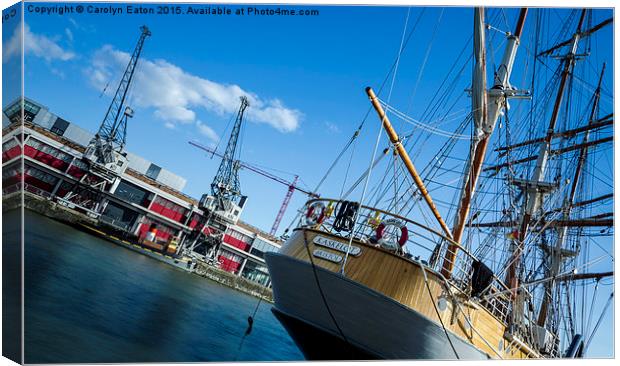  The Kaskelot and the MShed, Bristol Canvas Print by Carolyn Eaton