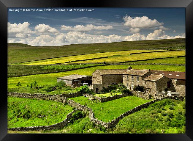 Rustic Charm A Traditional Yorkshire Dales Farm in Framed Print by Martyn Arnold