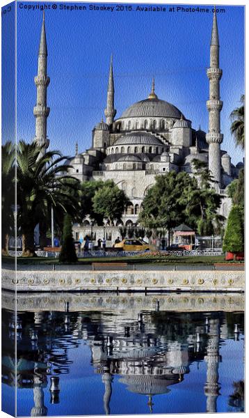  Blue Mosque Canvas Print by Stephen Stookey
