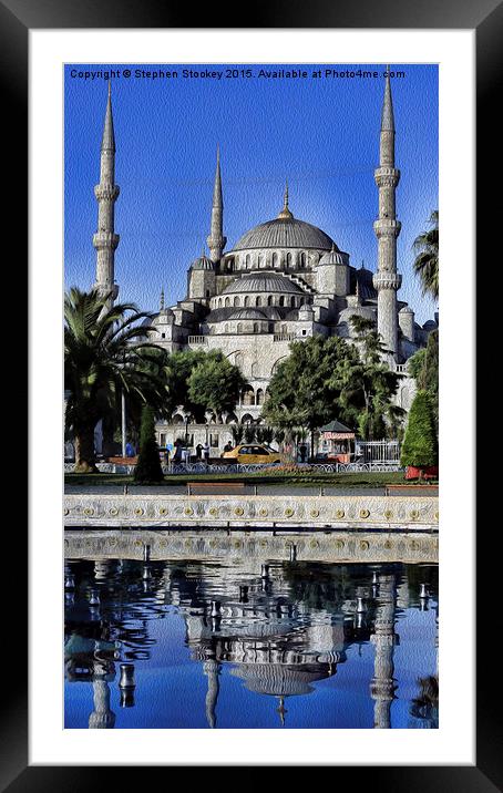  Blue Mosque Framed Mounted Print by Stephen Stookey