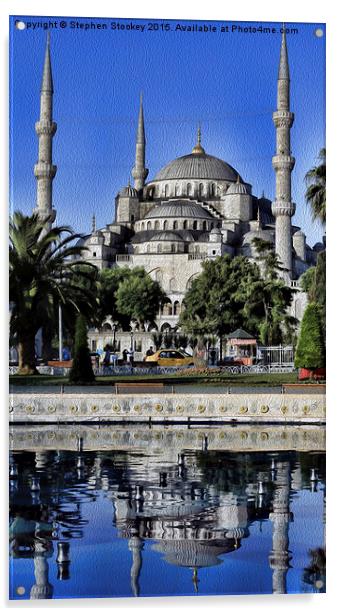  Blue Mosque Acrylic by Stephen Stookey