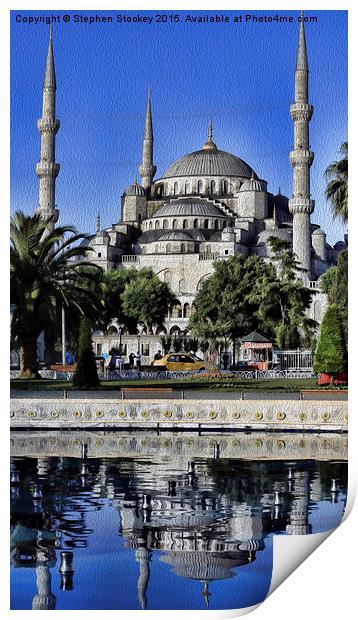 Blue Mosque Print by Stephen Stookey