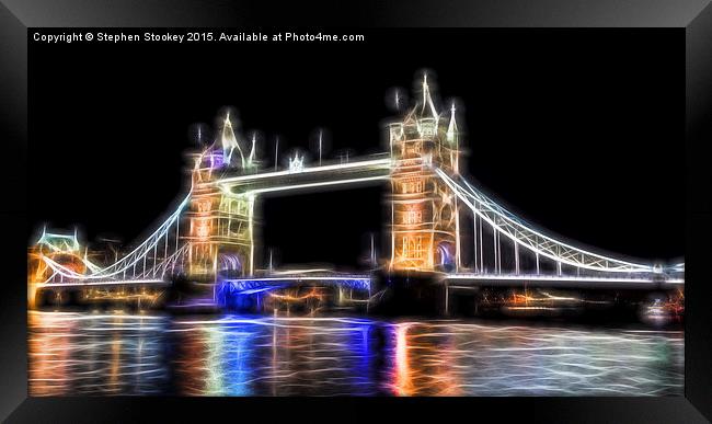  Tower Bridge Glow Framed Print by Stephen Stookey