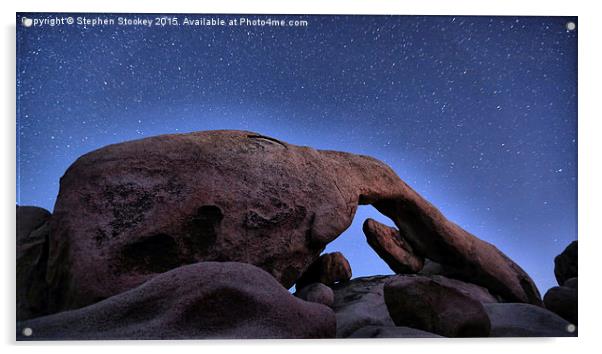  Arch Rock Under The Stars Acrylic by Stephen Stookey
