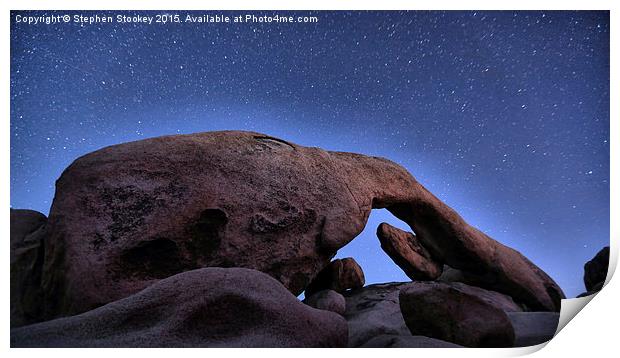  Arch Rock Under The Stars Print by Stephen Stookey