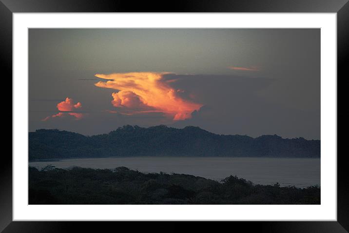 Distant Thunderhead at Sunrise Framed Mounted Print by james balzano, jr.