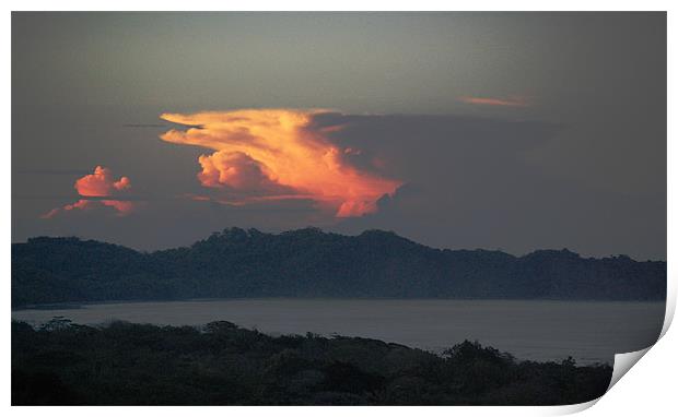 Distant Thunderhead at Sunrise Print by james balzano, jr.