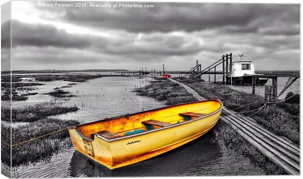 Standing out at the staithe  Canvas Print by Gary Pearson
