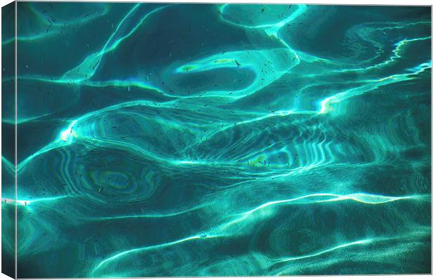  Crystal Clear Water. Blue Topaz  Canvas Print by Jenny Rainbow