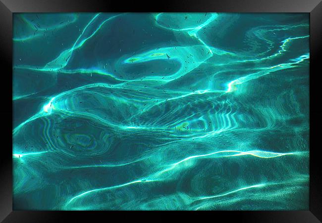  Crystal Clear Water. Blue Topaz  Framed Print by Jenny Rainbow