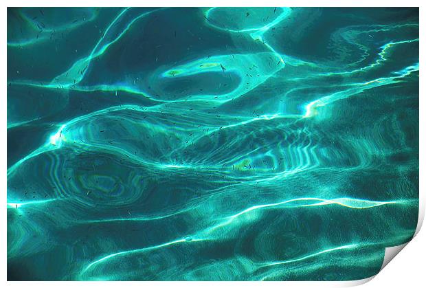  Crystal Clear Water. Blue Topaz  Print by Jenny Rainbow