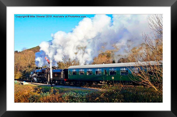  Departing Corfe Framed Mounted Print by Mike Streeter