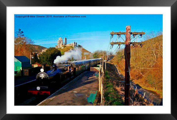  M7 at Corfe Castle Framed Mounted Print by Mike Streeter