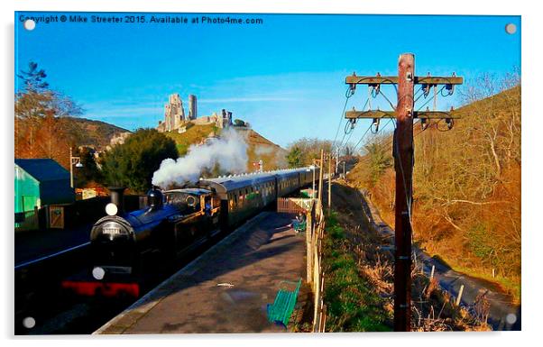  M7 at Corfe Castle Acrylic by Mike Streeter