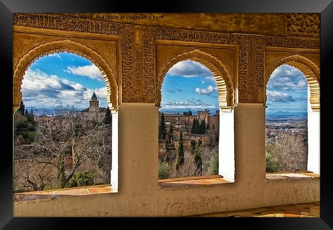  Windows on The Alhambra Framed Print by Robert Murray