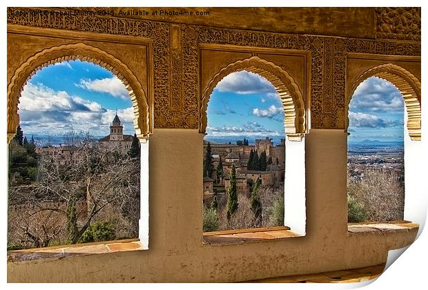  Windows on The Alhambra Print by Robert Murray