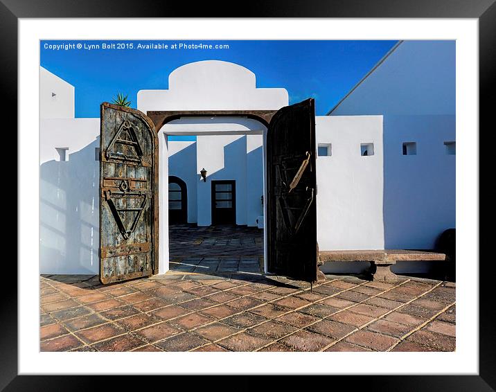  White Buildings of Lanzarote Framed Mounted Print by Lynn Bolt