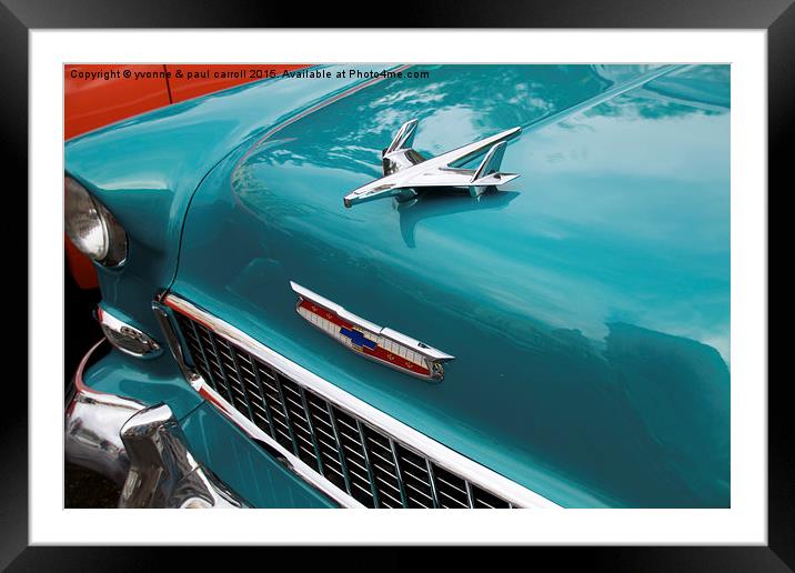  1955 Chevrolet Bel Air Framed Mounted Print by yvonne & paul carroll