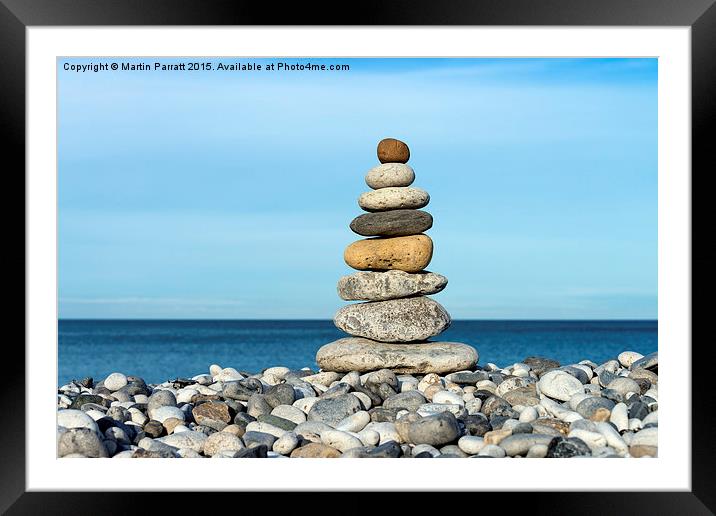 Balanced Stones Framed Mounted Print by Martin Parratt