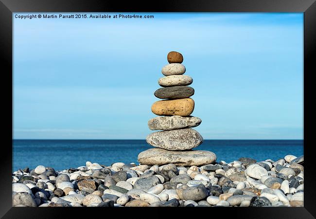 Balanced Stones Framed Print by Martin Parratt