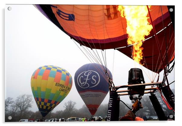  Hot air ballooning Acrylic by Tony Bates