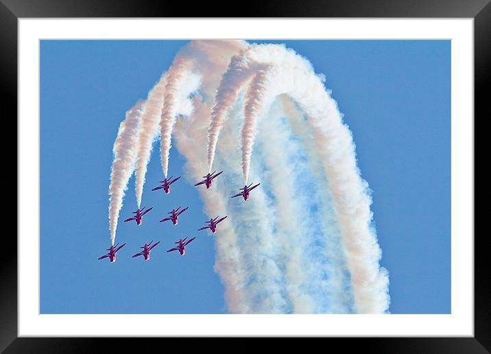 Red Arrows Framed Mounted Print by Anthony Jacobson