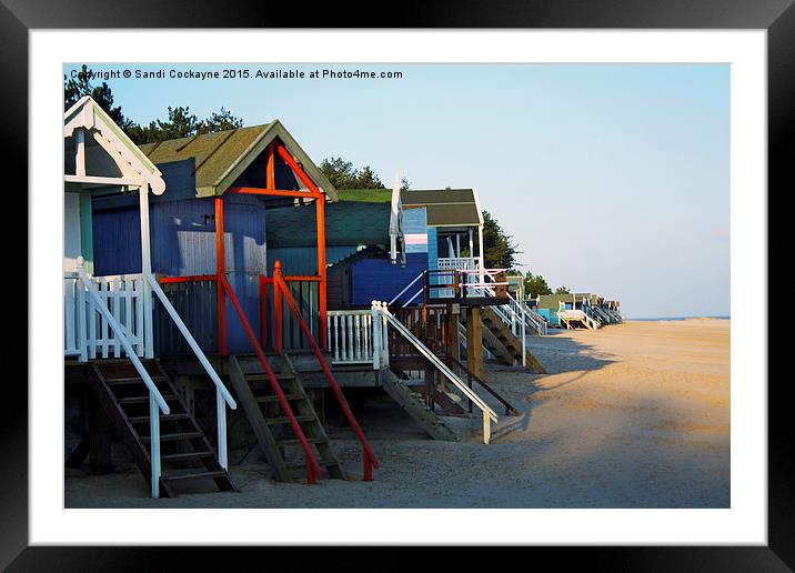  Beach Huts at Wells-On-Sea Framed Mounted Print by Sandi-Cockayne ADPS